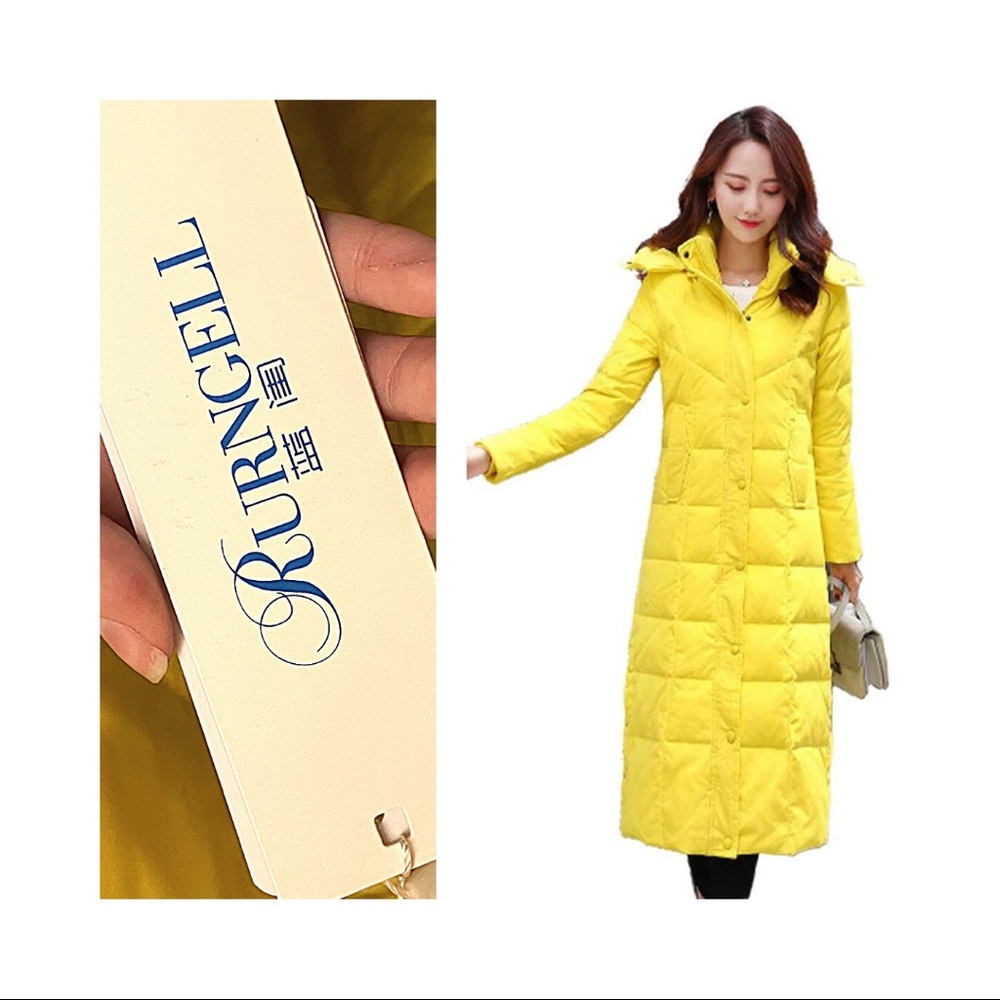 NWT Yellow Down Puffer Coat